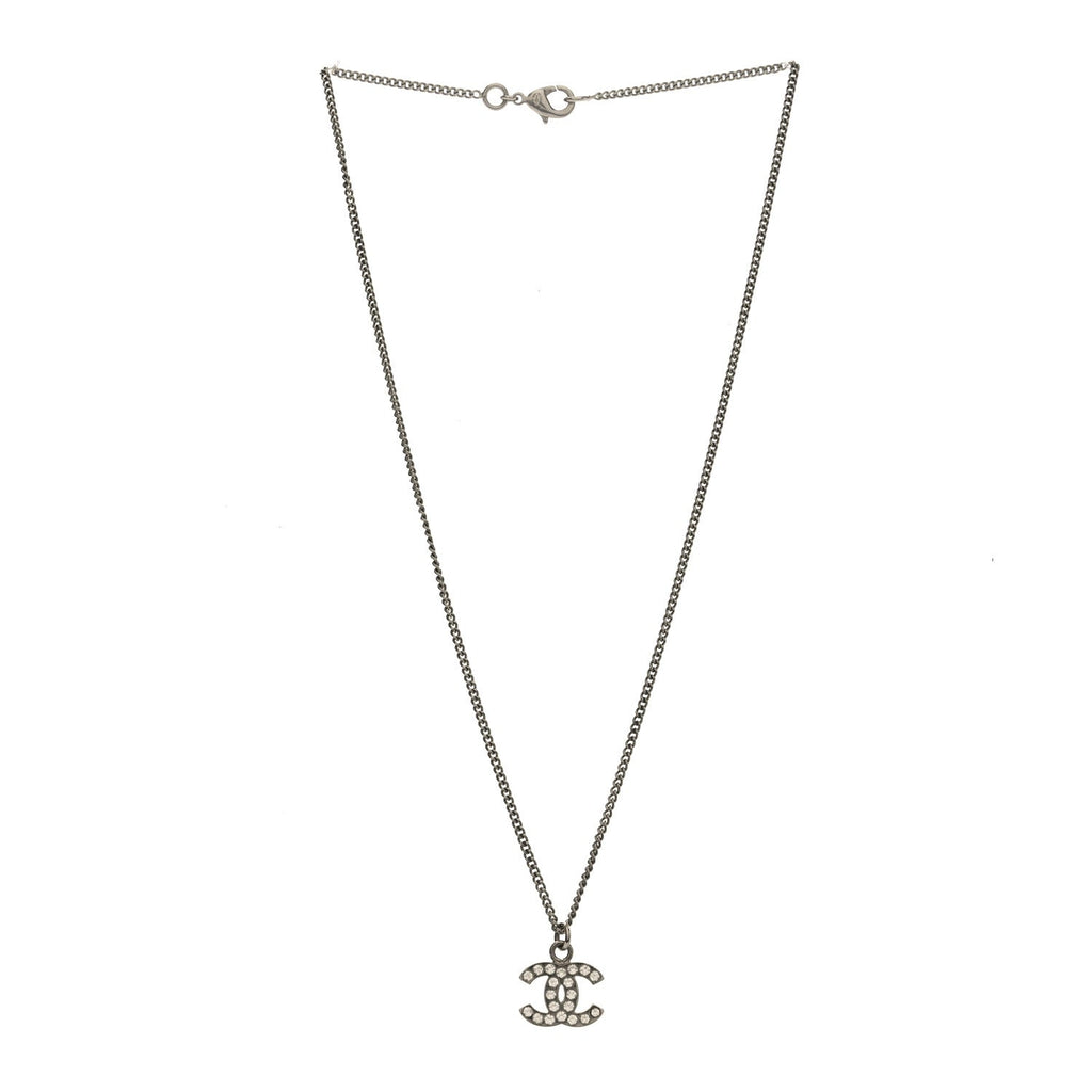 Crystal Timeless CC Necklace Silver