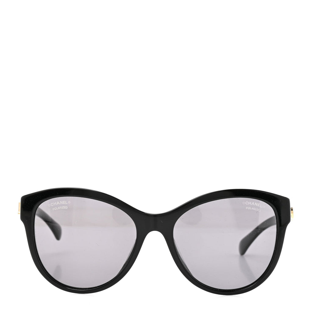 Acetate Pantos Logo Sunglasses 5458-A Black