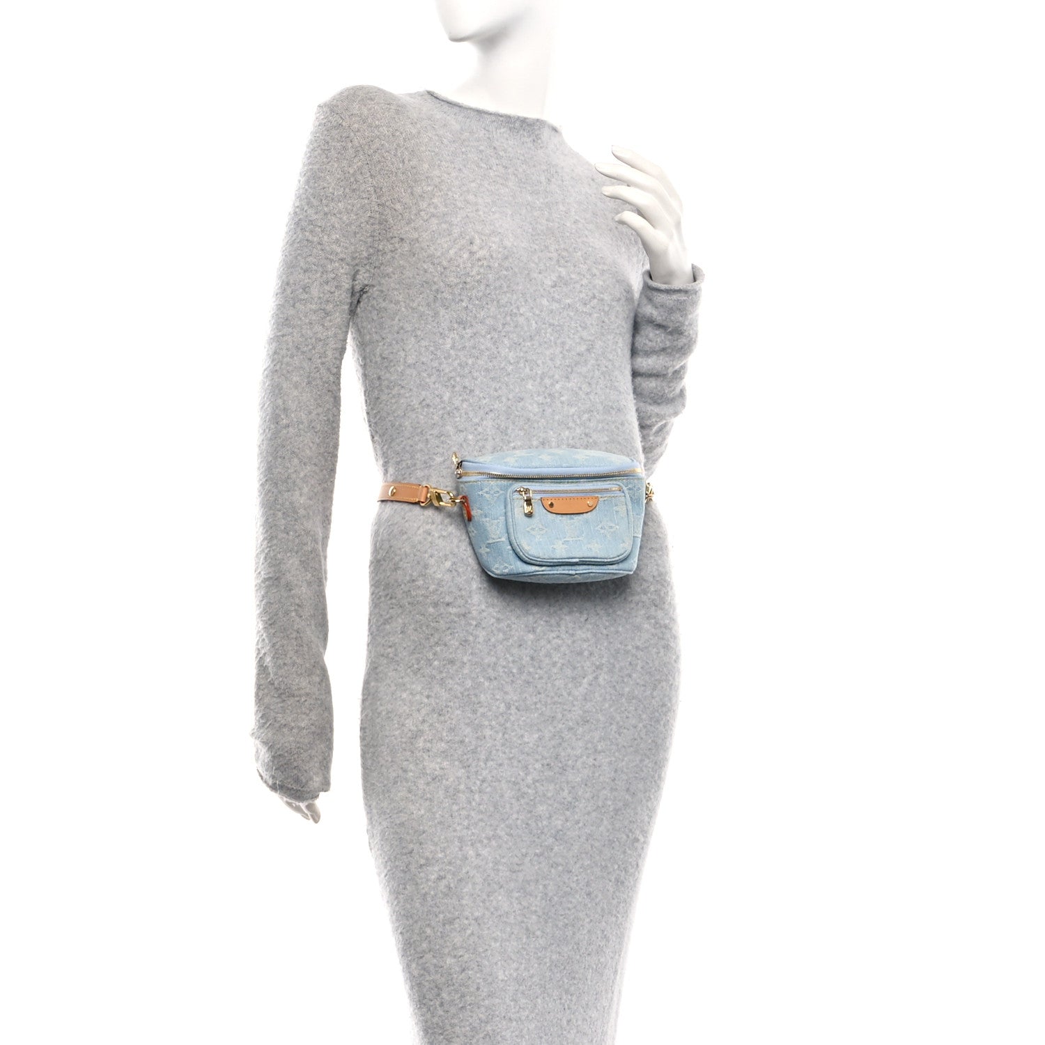 Louis Vuitton Monogram Denim Mini Bumbag Sky Blue