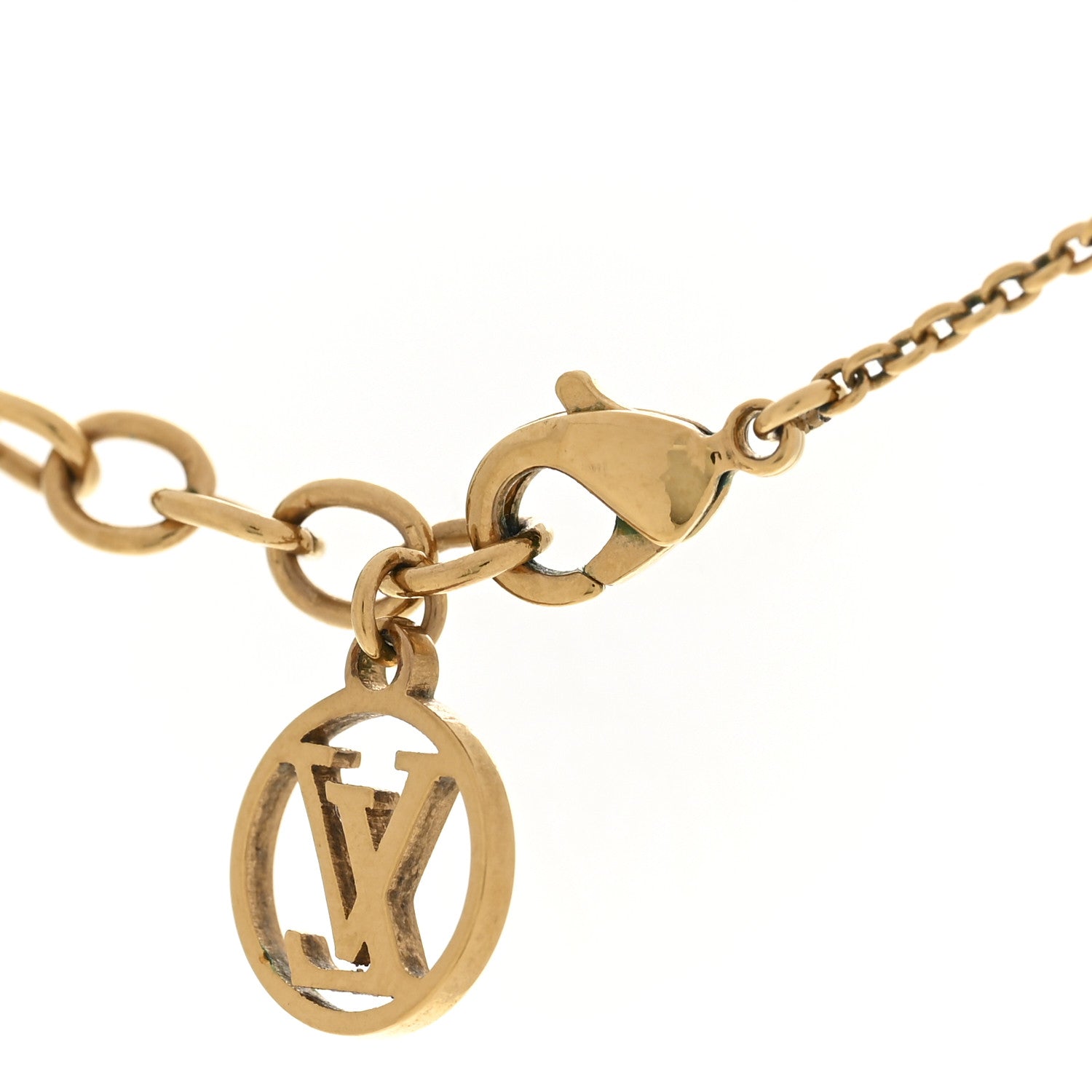 Louis Vuitton Metal Louisette Necklace Gold