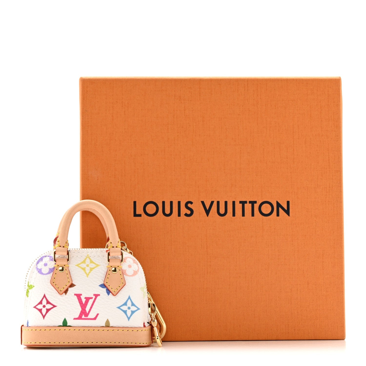 Louis Vuitton LV x TM Monogram Multicolor Micro Alma Bag Charm White