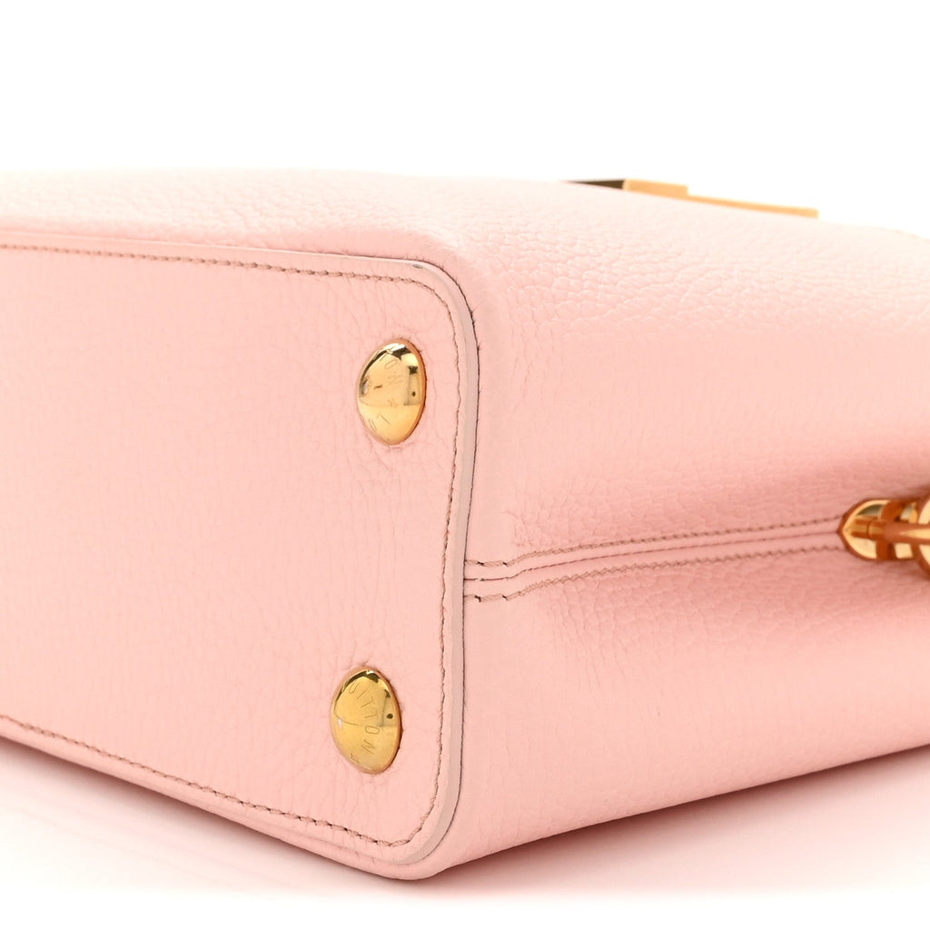 Louis Vuitton Taurillon Resin Murano Capucines BB Rose Jasmin
