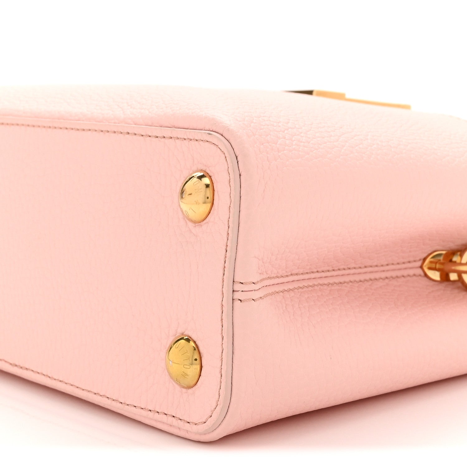 Louis Vuitton Taurillon Resin Murano Capucines BB Rose Jasmin