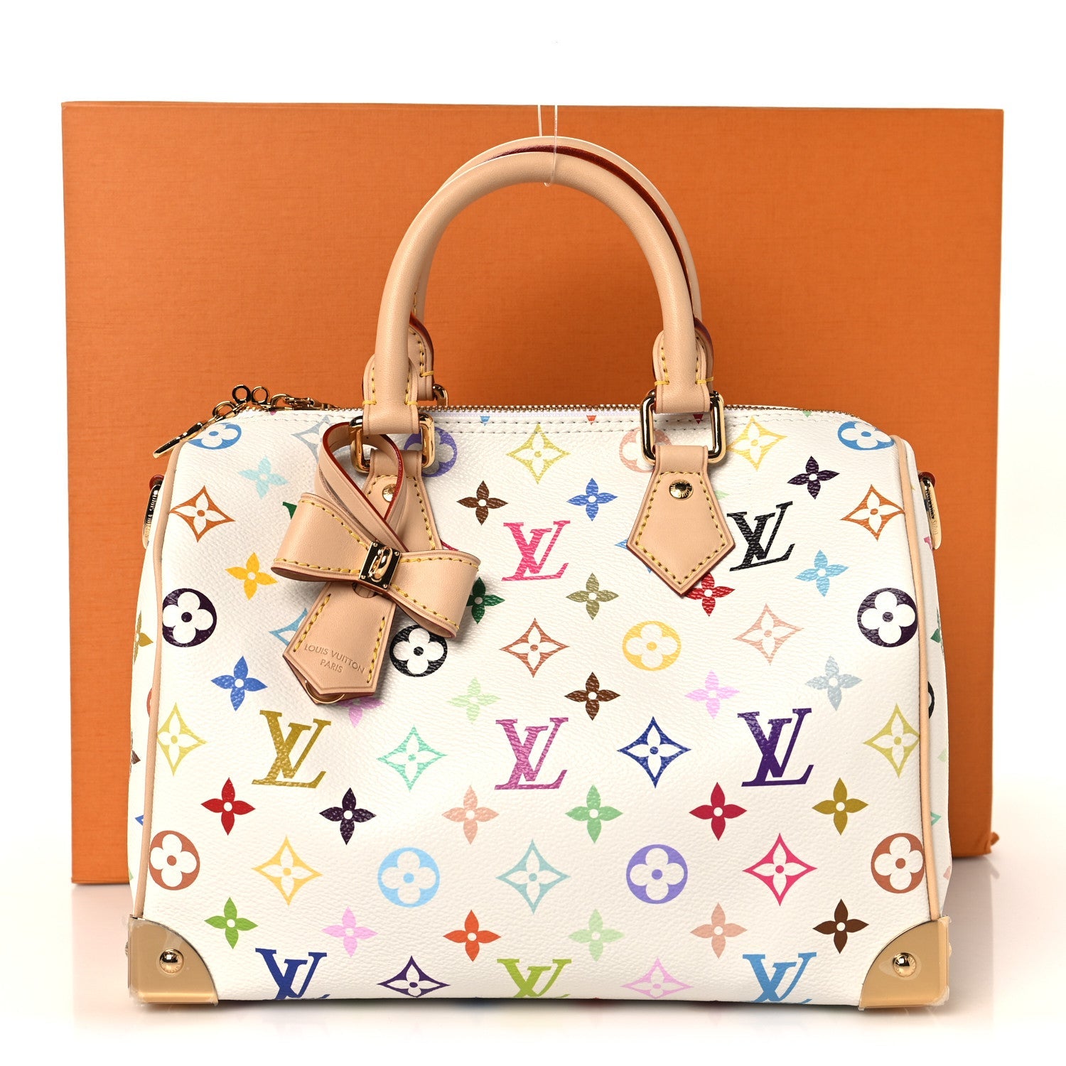 Louis Vuitton LV X TM Monogram Multicolor Speedy Bandouliere 25 White