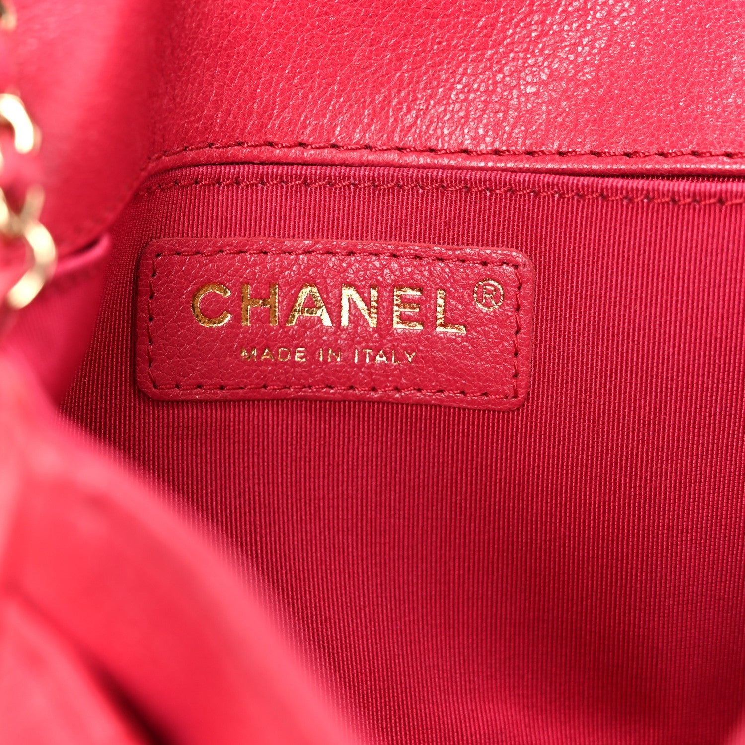 Chanel Goatskin Quilted Coco Curve Flap Messenger Flap Red
