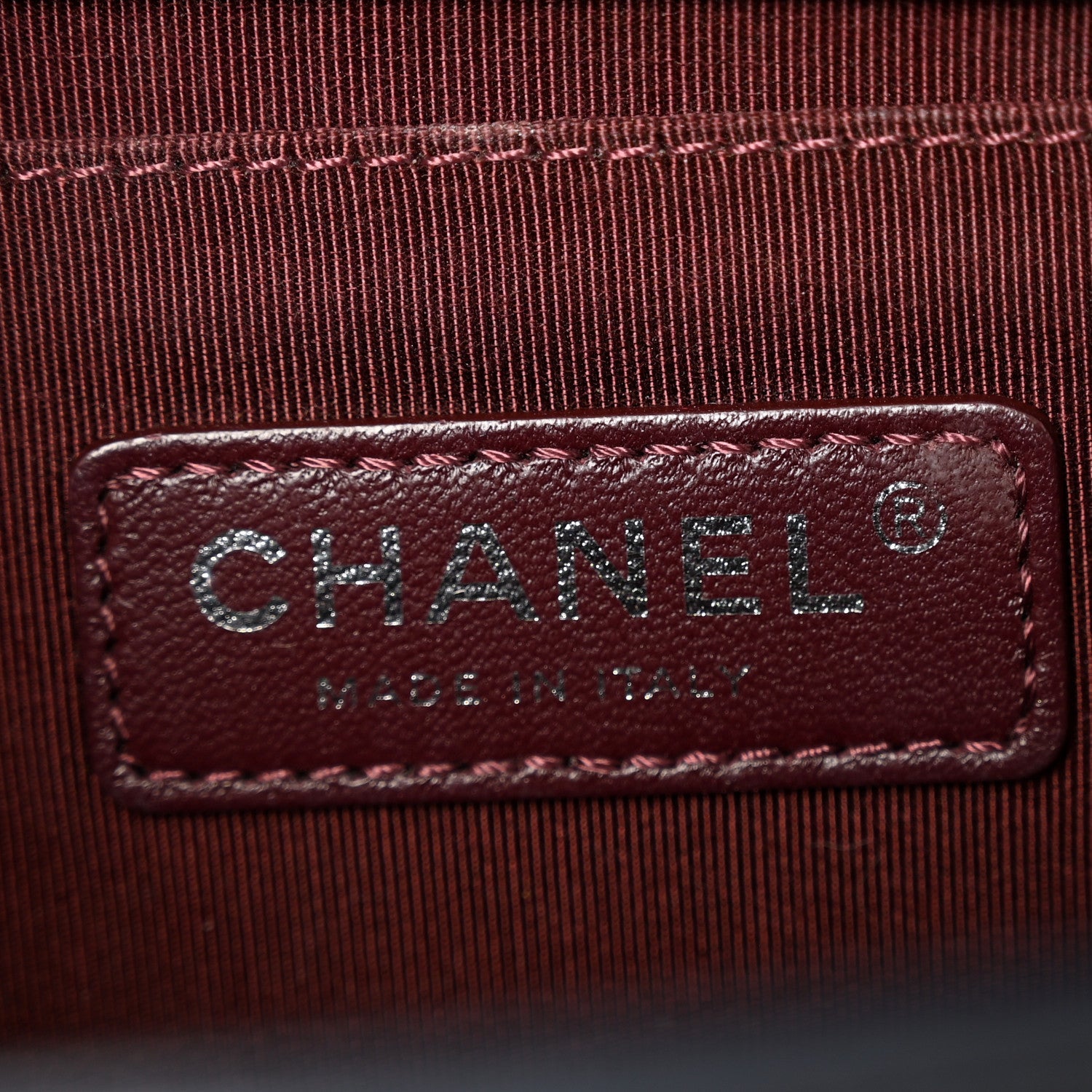 Chanel Calfskin Woven Medium Boy Flap Blue Burgundy