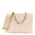 Louis Vuitton Lambskin Embossed Monogram Coussin PM Beige Cream
