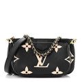 Louis Vuitton Empreinte Monogram Giant Multi Pochette Accessories Black Beige