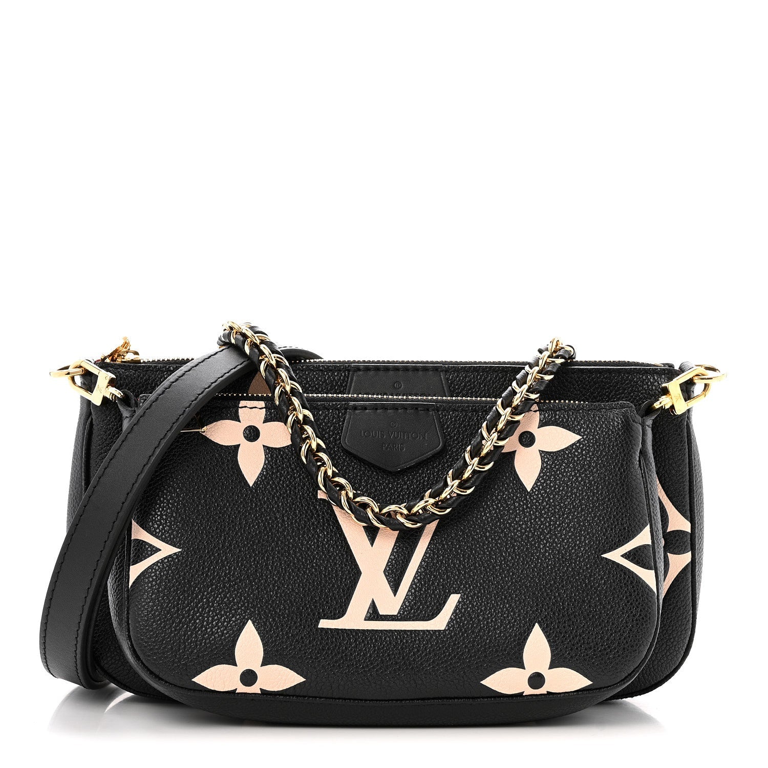 Louis Vuitton Empreinte Monogram Giant Multi Pochette Accessories Black Beige