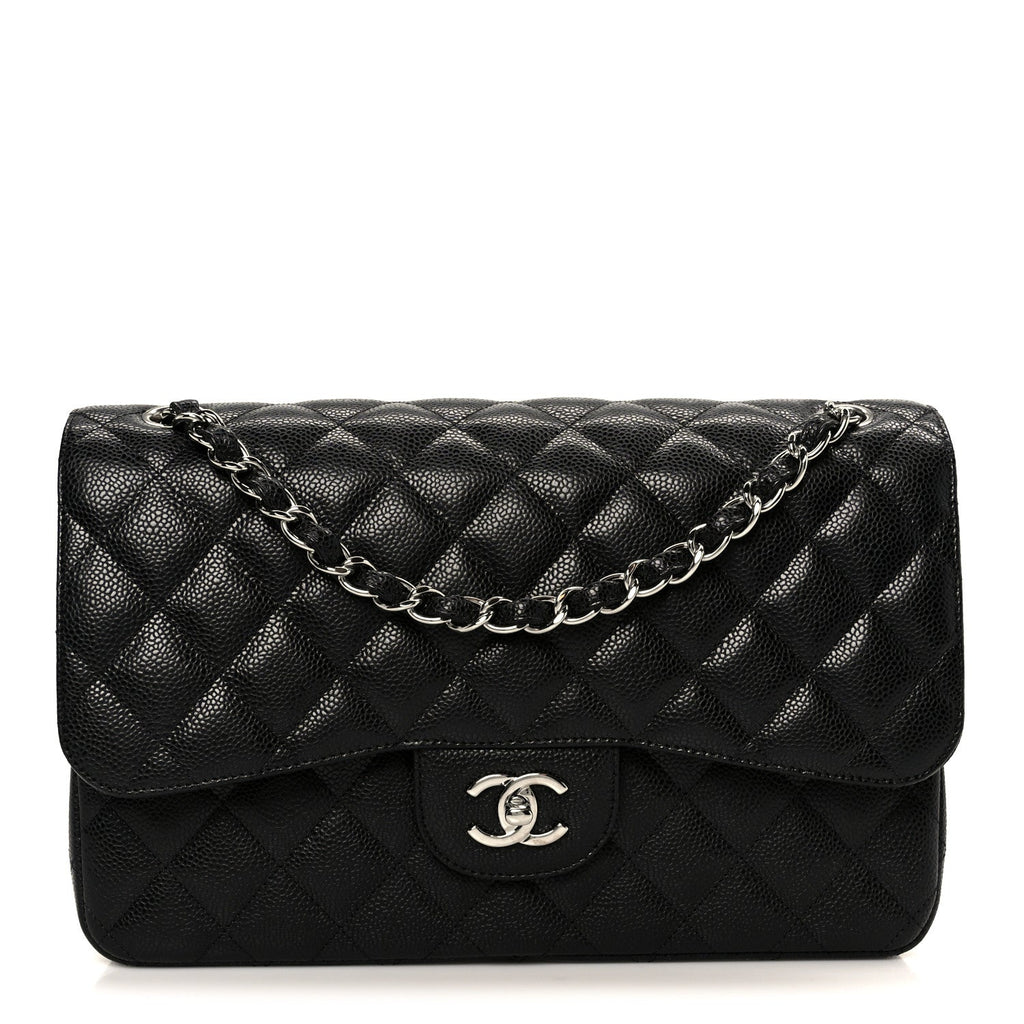 Chanel Caviar Quilted Jumbo Double Flap Black