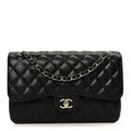 Chanel Caviar Quilted Jumbo Double Flap Black