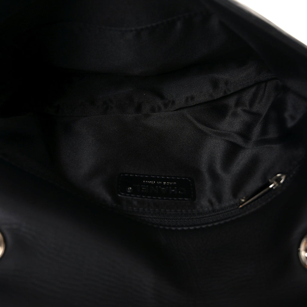 Chanel Lambskin Quilted Jumbo Chanel 3 Flap Bag Black