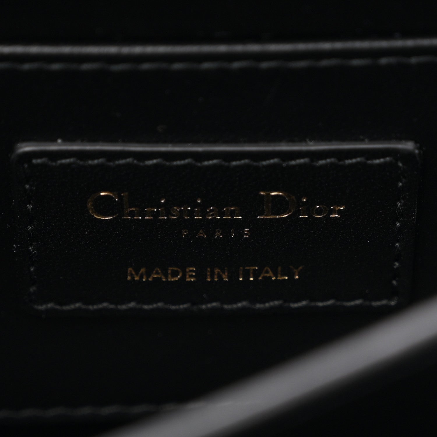 Christian Dior Calfskin Cannage Mini Ange Bag Black