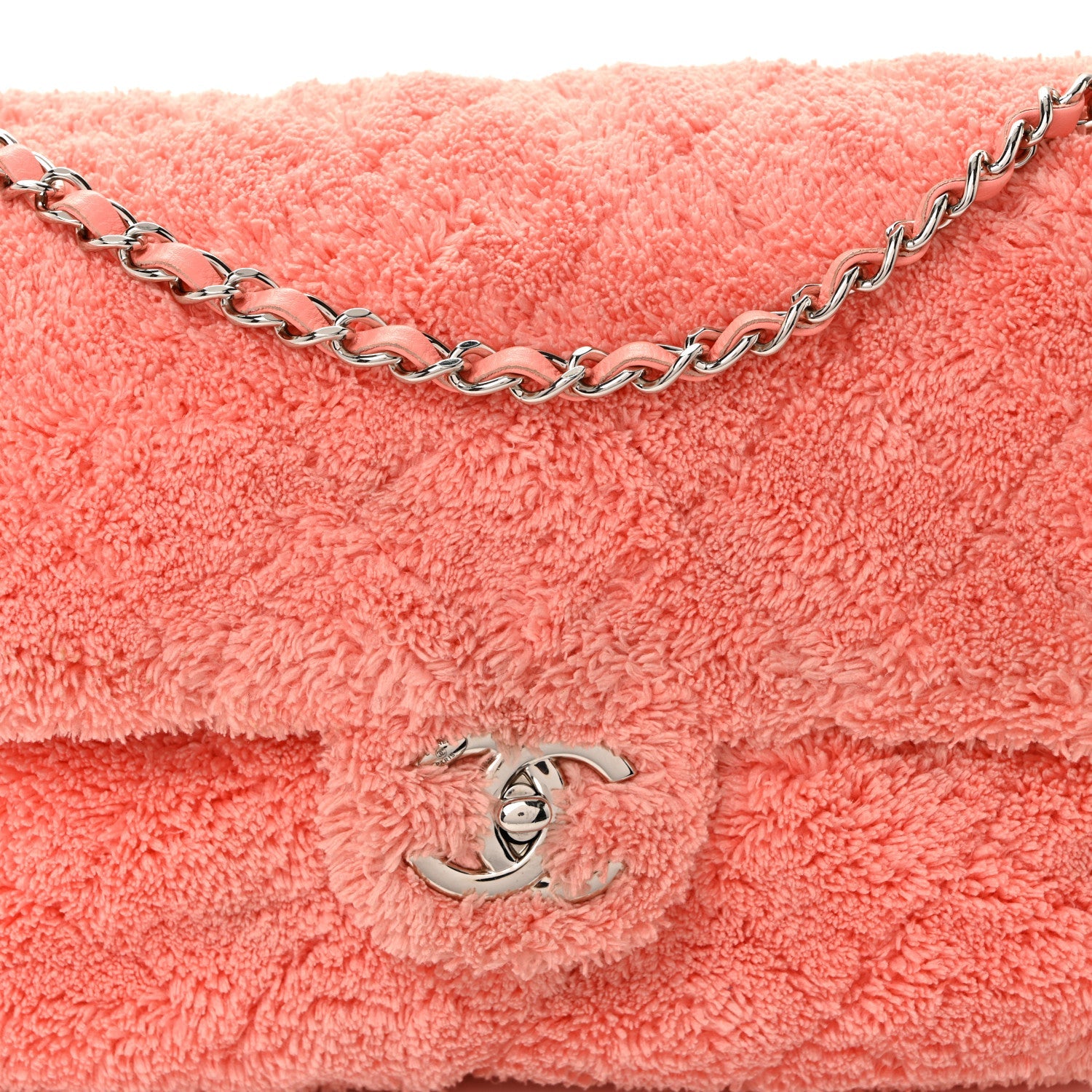 Chanel Lambskin Calfskin Mixed Fibers Quilted Medium Flap Orange