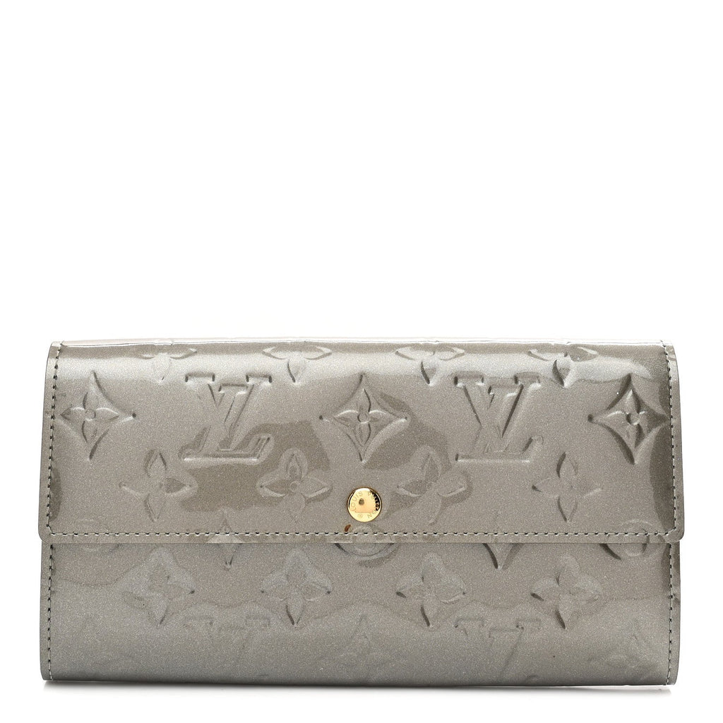 Louis Vuitton Vernis Sarah Wallet Gris Art Deco