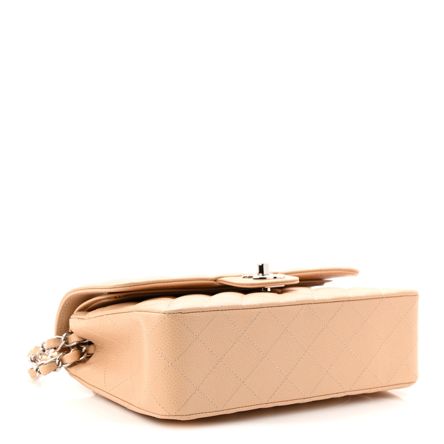 Chanel Caviar Quilted Small Double Flap Beige