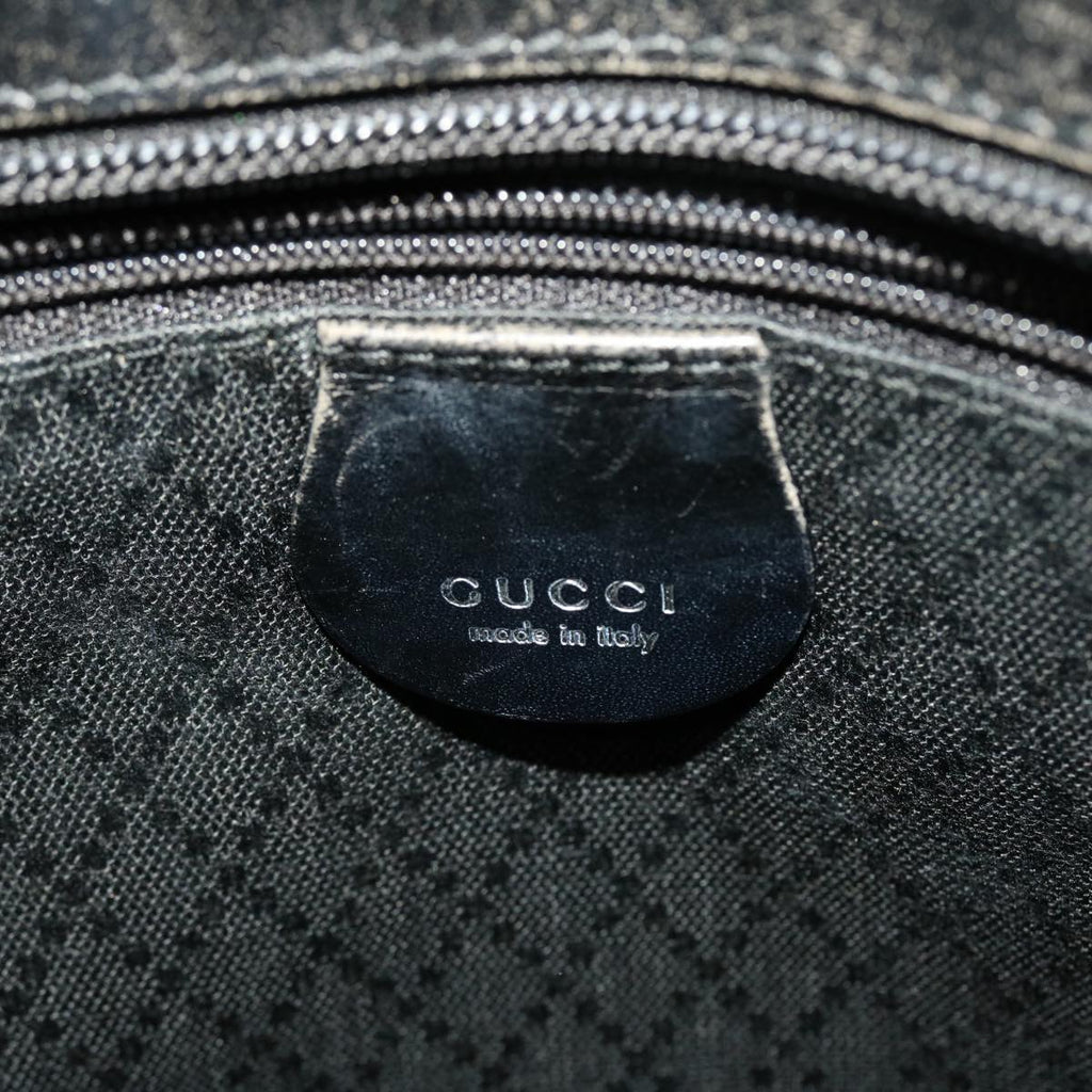 GUCCI Shoulder Bag Nylon Leather Black  45027