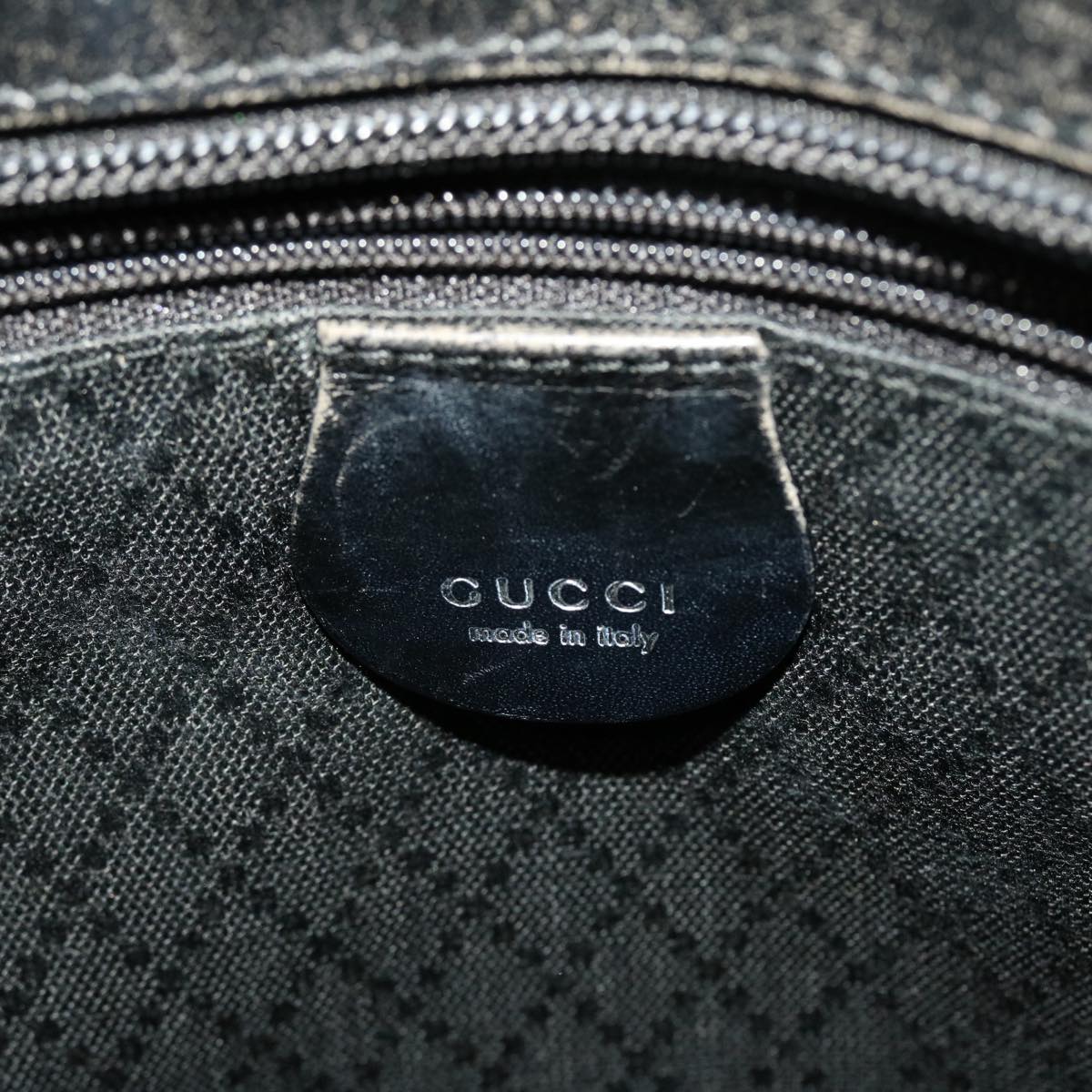 GUCCI Shoulder Bag Nylon Leather Black  45027