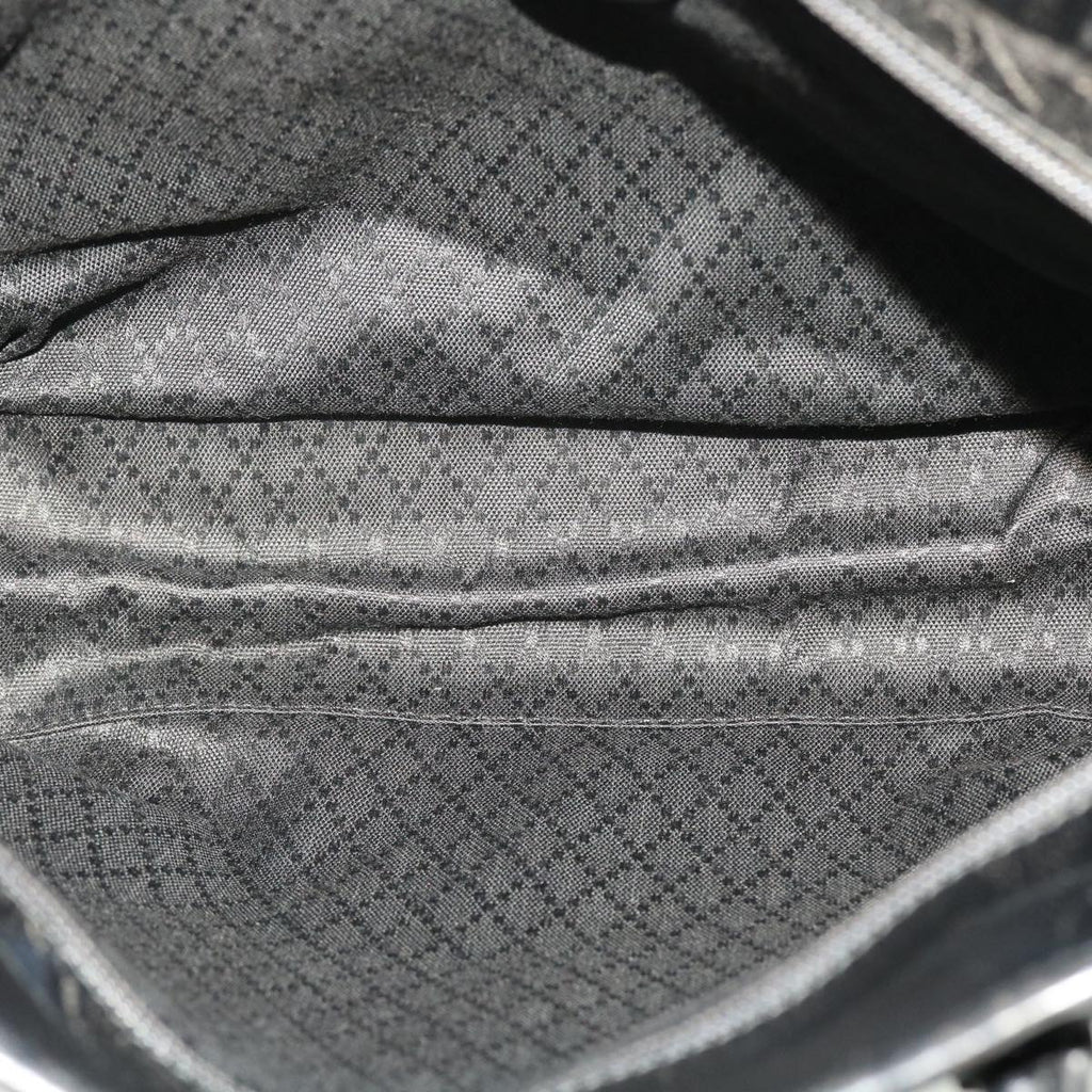 GUCCI Shoulder Bag Nylon Leather Black  45027