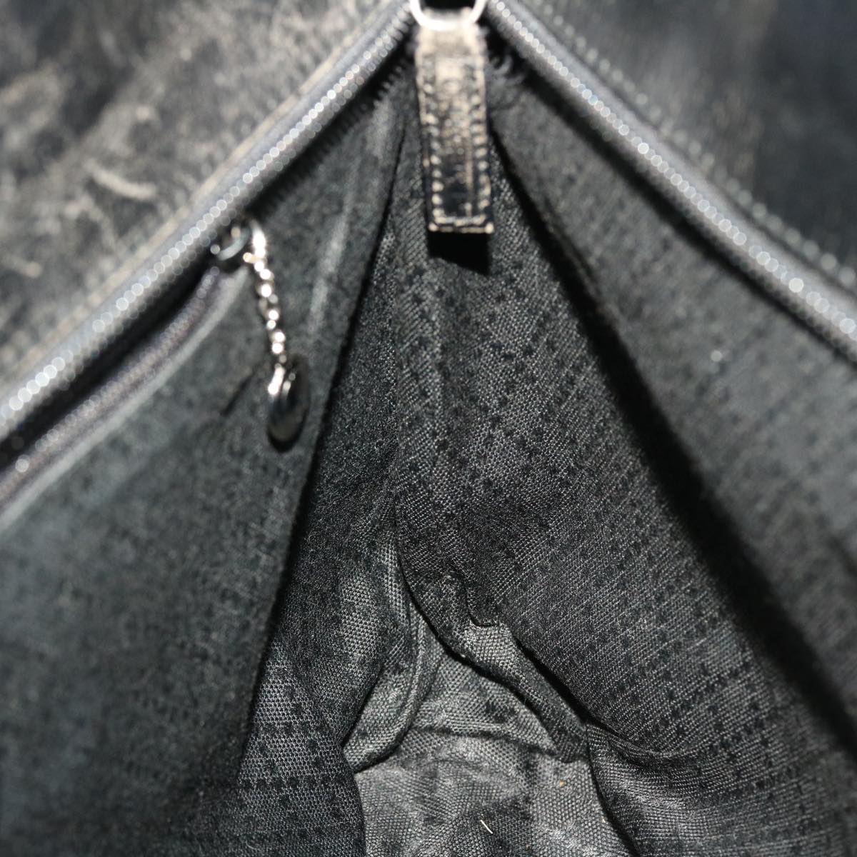 GUCCI Shoulder Bag Nylon Leather Black  45027
