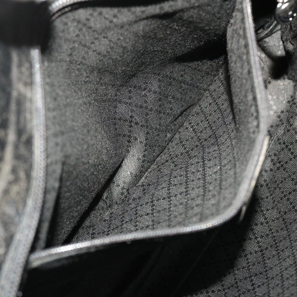 GUCCI Shoulder Bag Nylon Leather Black  45027