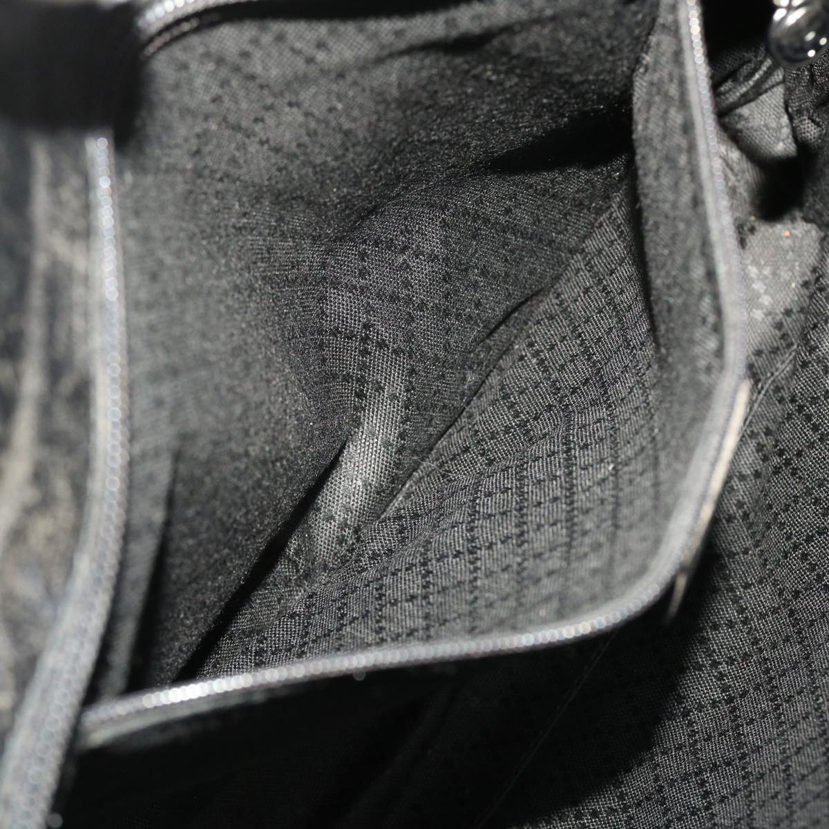 GUCCI Shoulder Bag Nylon Leather Black  45027