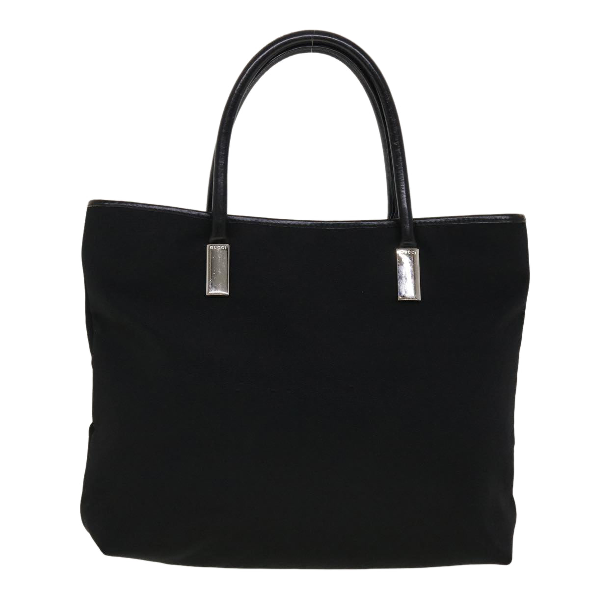 GUCCI Shoulder Bag Nylon Leather Black  45027