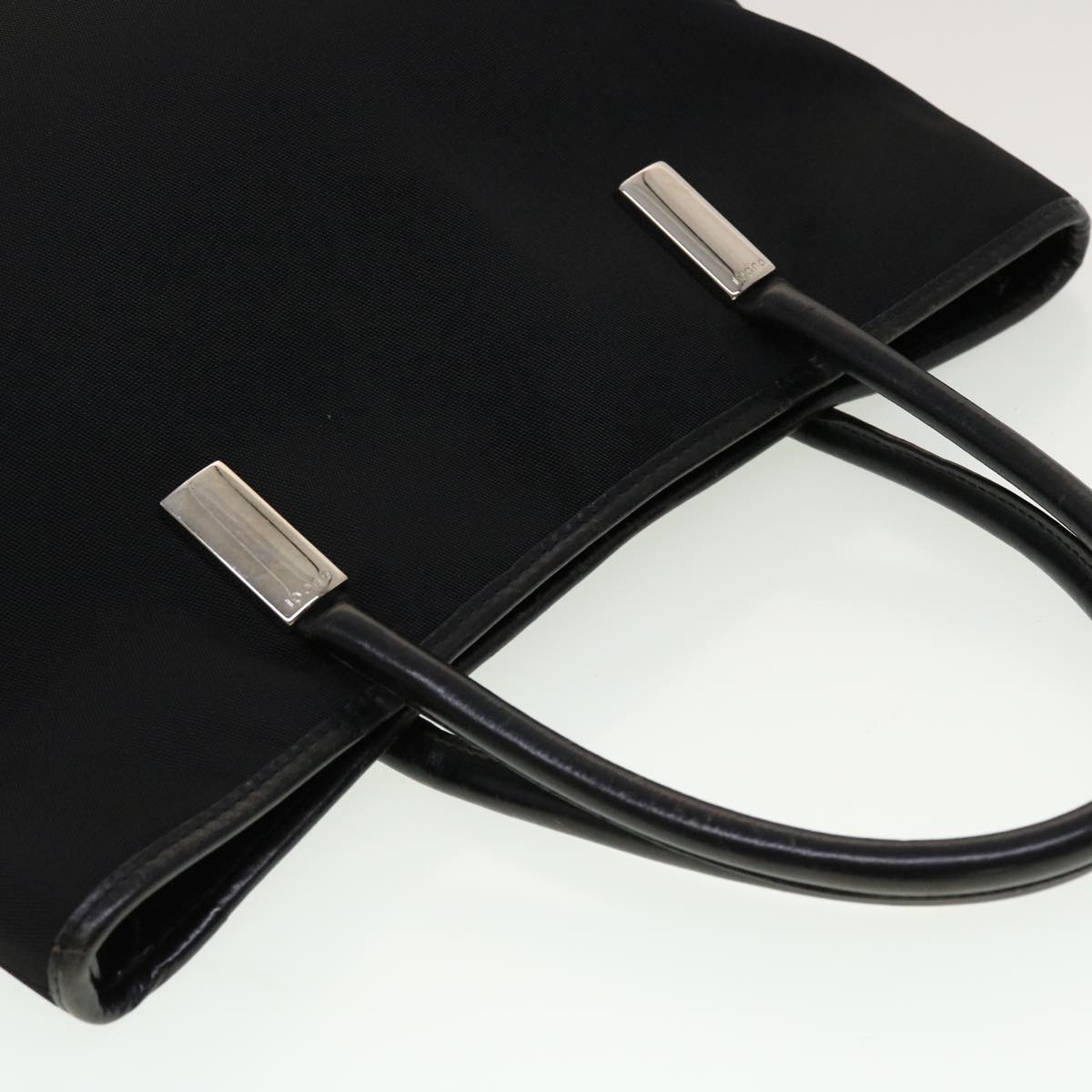 GUCCI Shoulder Bag Nylon Leather Black  45027