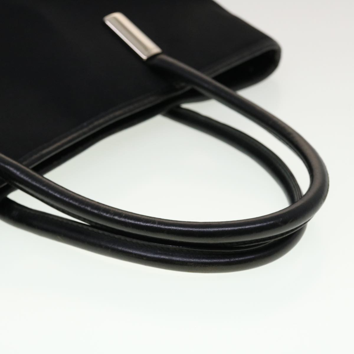 GUCCI Shoulder Bag Nylon Leather Black  45027