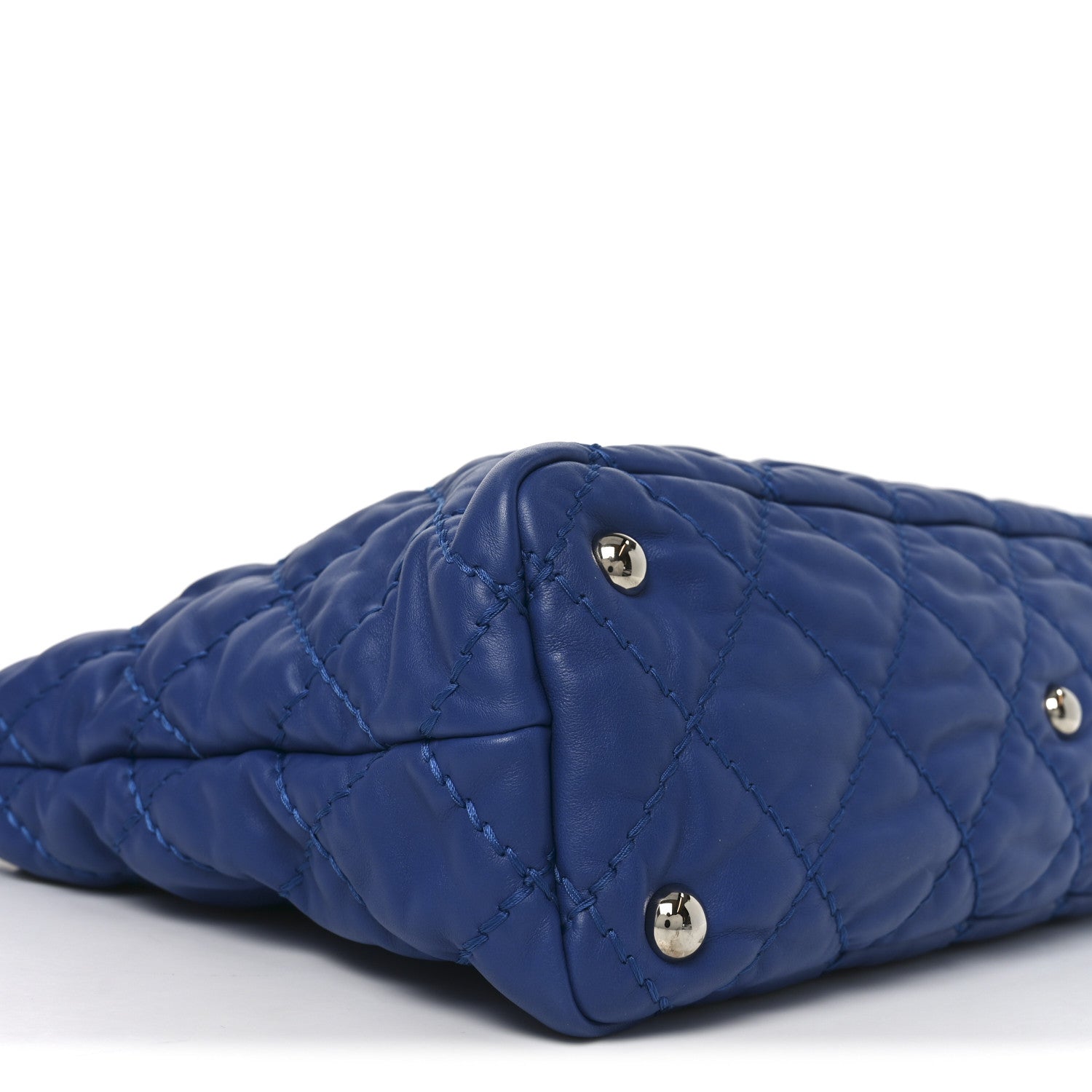 Chanel Calfskin Quilted French Riviera Hobo  Blue