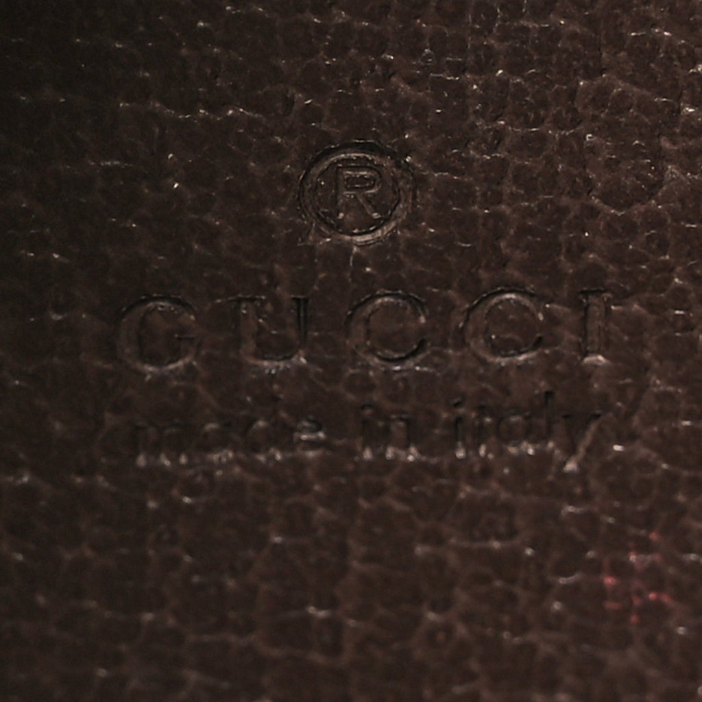 Gucci Monogram Jumbo GG Textured Dollar Calfskin Small Diana Tote Bag Camel Ebony New Acero