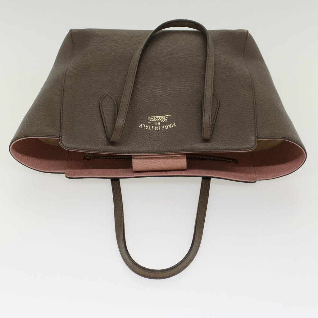 GUCCI Shoulder Bag Leather Gray 354408  45056