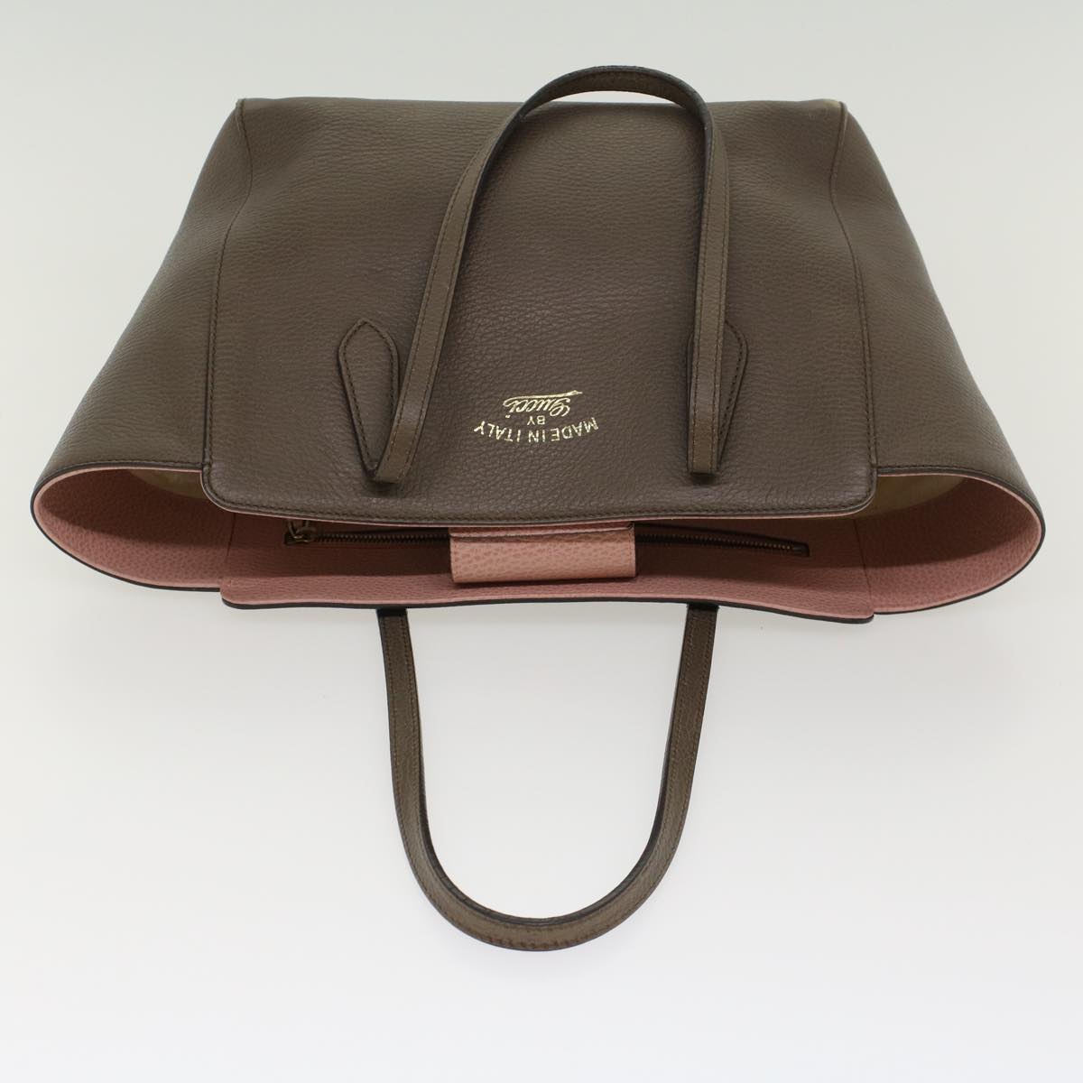 GUCCI Shoulder Bag Leather Gray 354408  45056