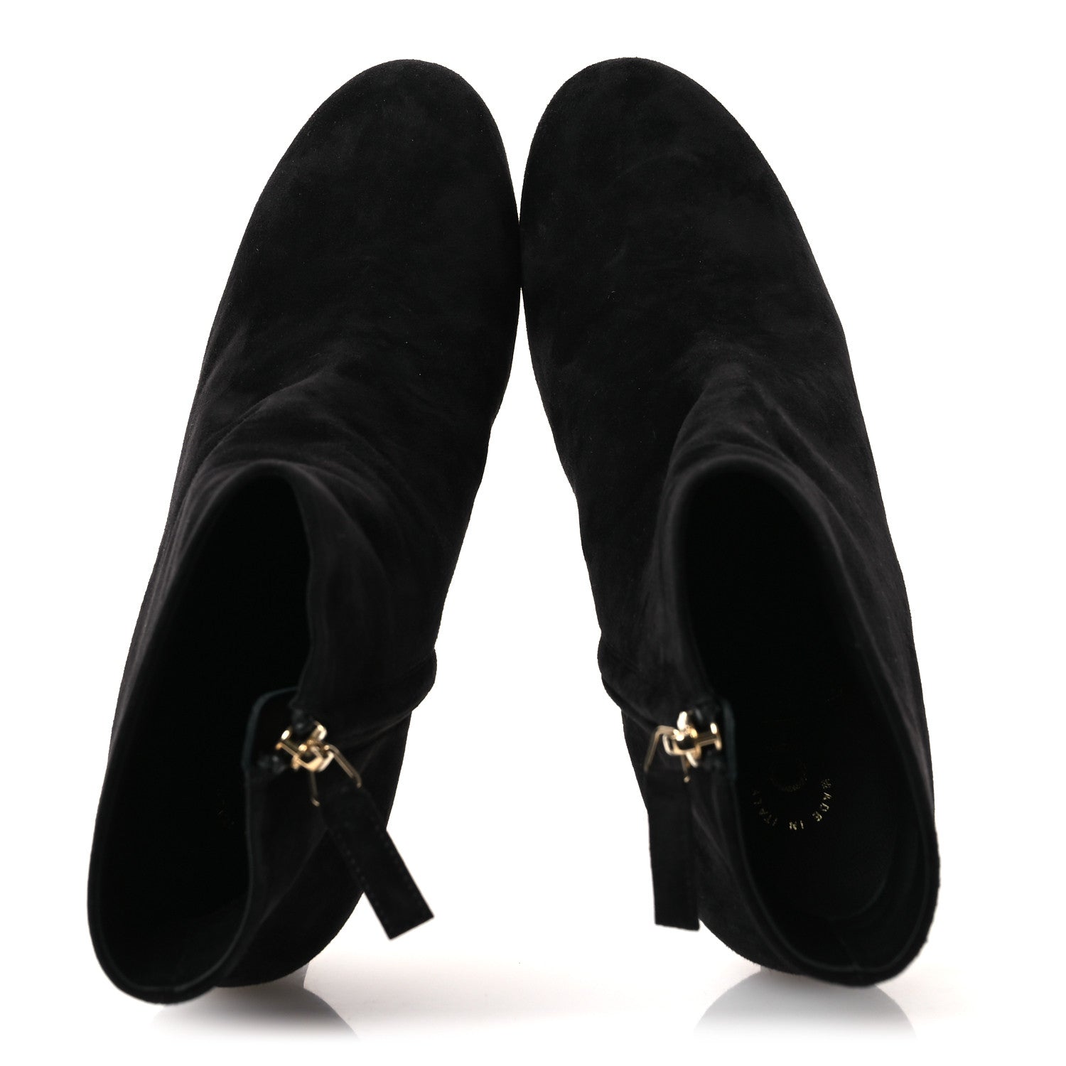 Chanel Suede Grosgrain CC Short Boots 36.5 Black