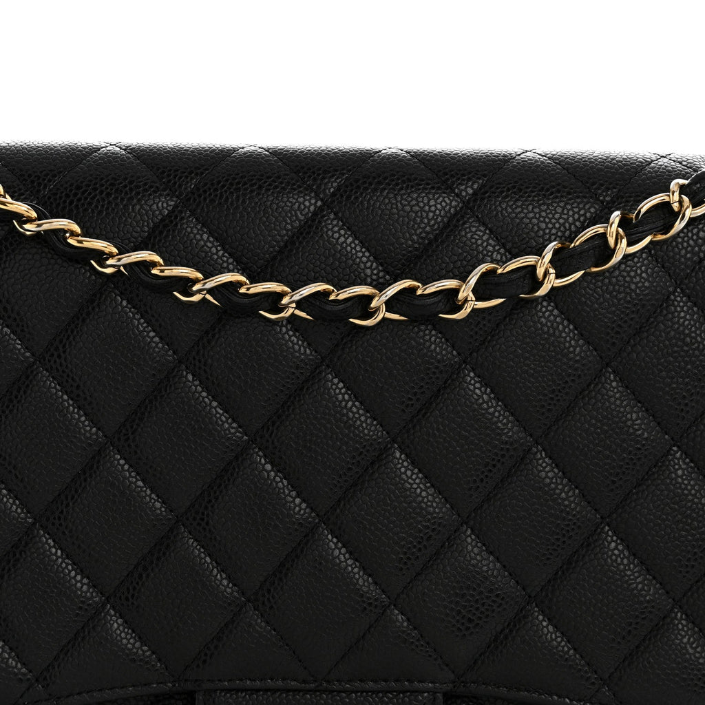 Chanel Caviar Maxi Single Flap Black