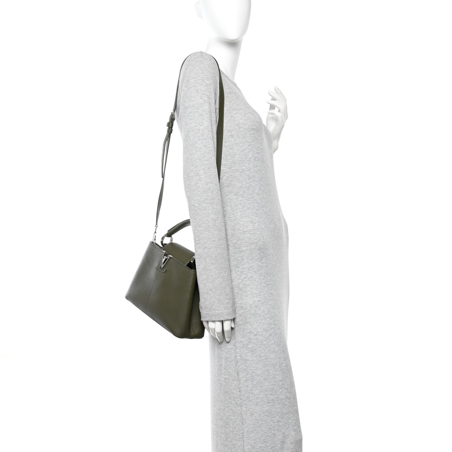 Louis Vuitton Taurillon Capucines BB Khaki