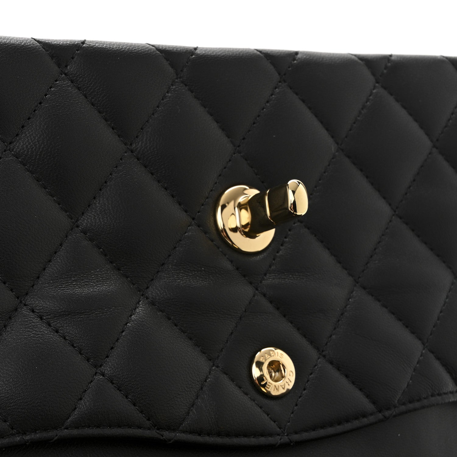 Chanel Lambskin Quilted Small Double Flap Black