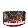Louis Vuitton Damier Ebene 2019 Christmas Animation Mini Pochette Accessories Red