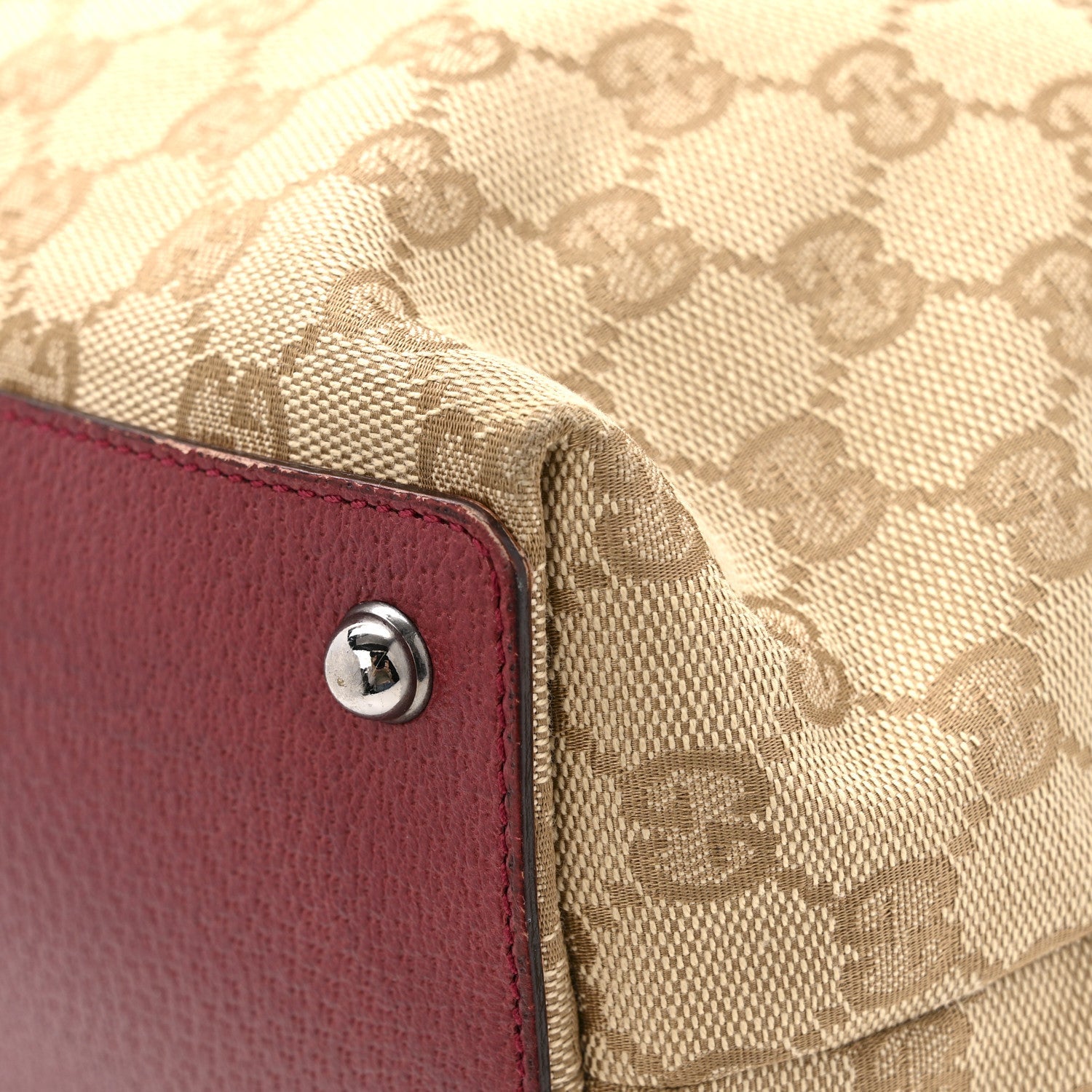 Gucci Monogram Large Eclipse Tote Red