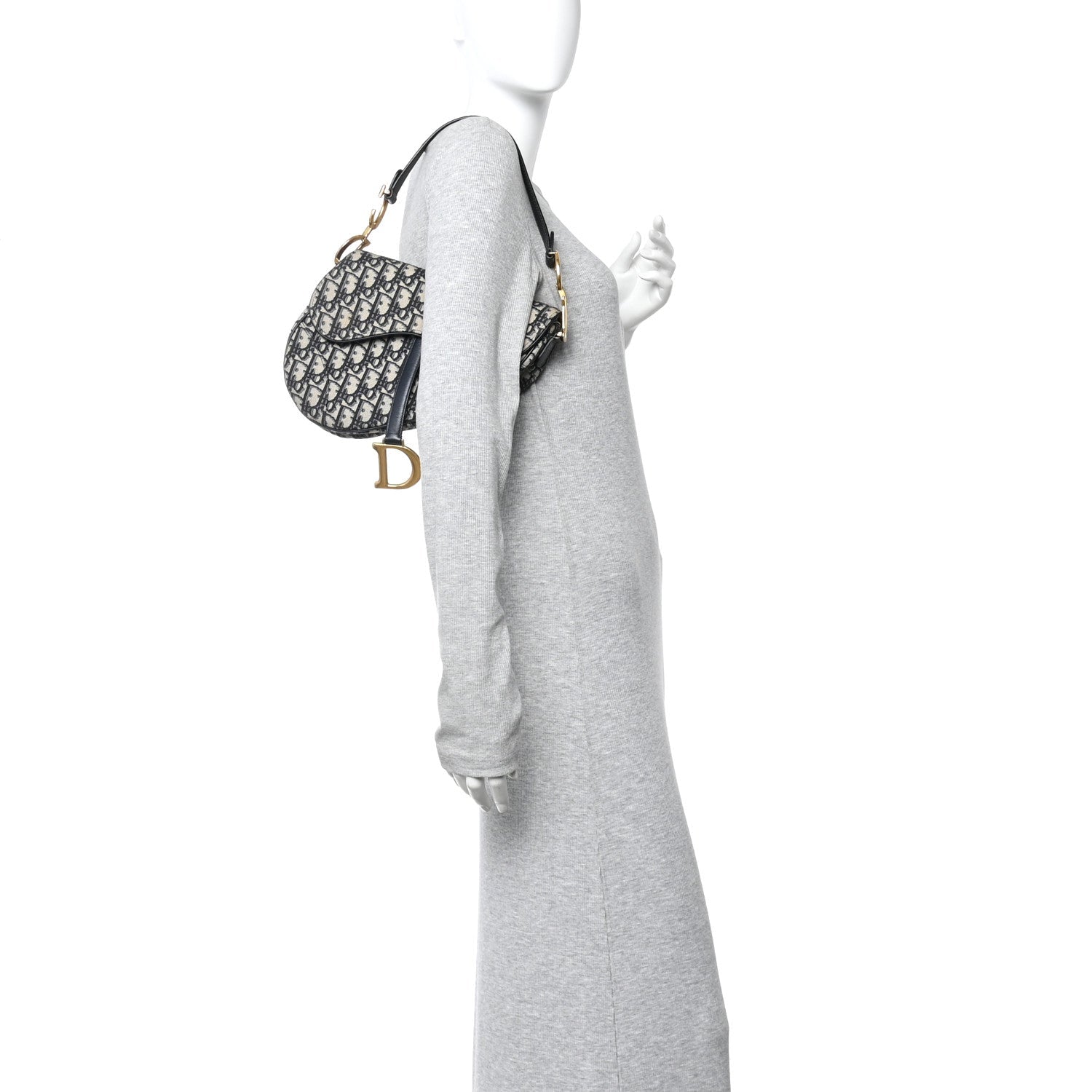 Christian Dior Oblique Saddle Bag Blue