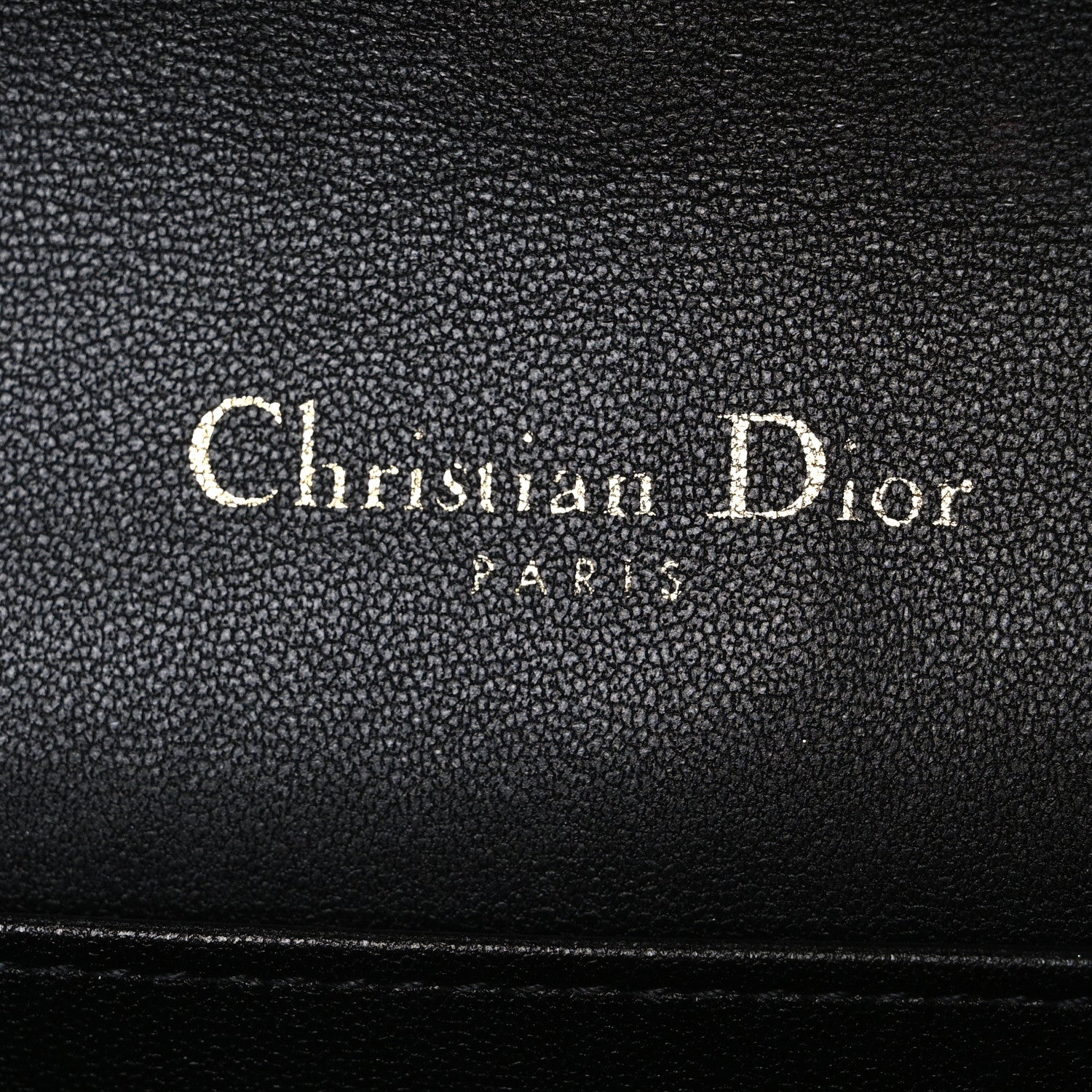 Christian Dior Lambskin Cannage Lady Dior Pouch Black