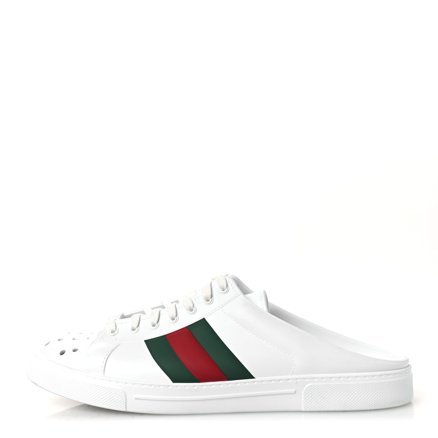 Gucci Rubber Ace Sabot Mules 42 Great White