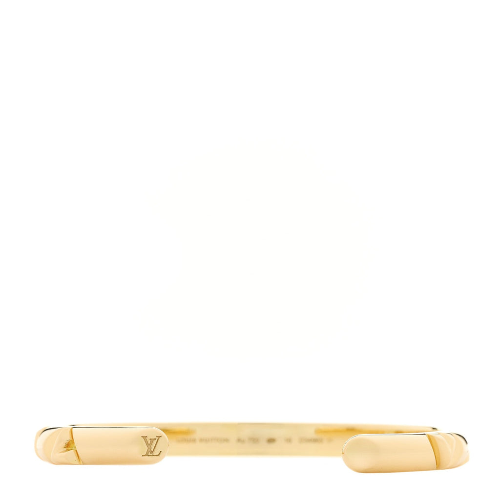 Louis Vuitton 18K Yellow Gold LV Volt Cuff Bracelet