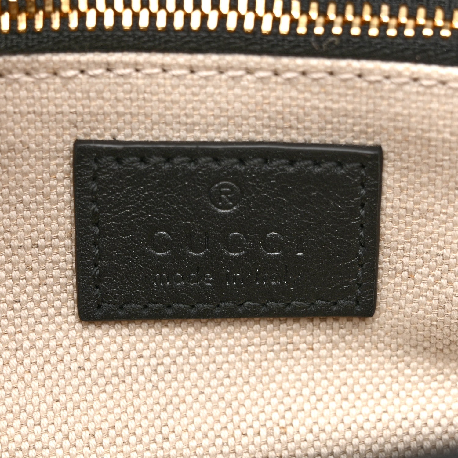 Gucci GG Supreme Monogram Horsebit 1955 Soft Small Shoulder Bag Beige Black