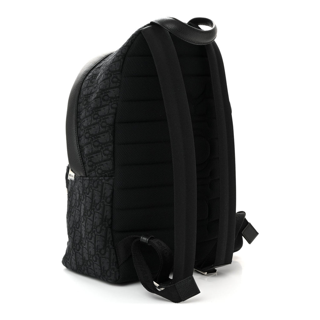 Christian Dior Oblique Calfskin Rider Backpack Black