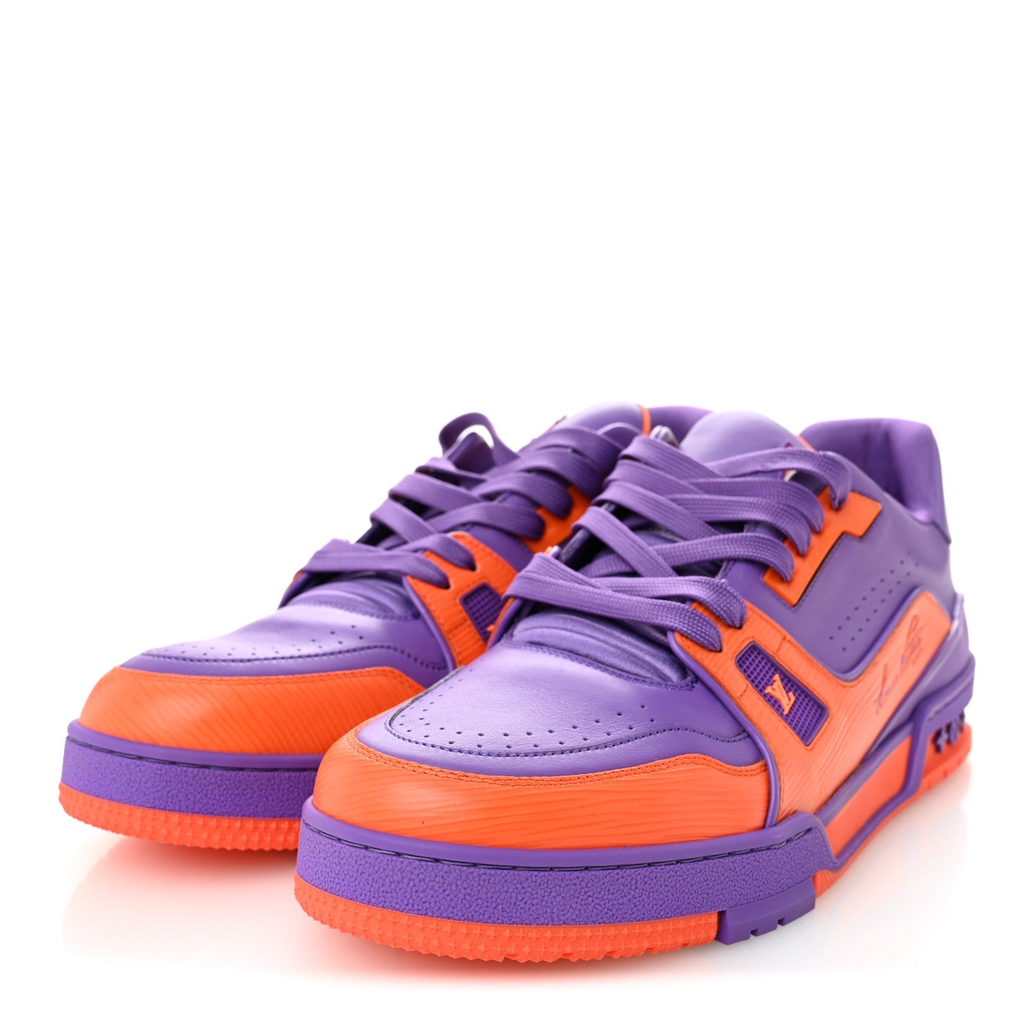 Louis Vuitton Calfskin Epi Mens LV Trainer Sneakers 9 Violet