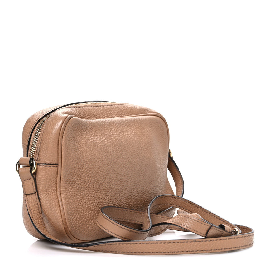 Gucci Pebbled Calfskin Small Soho Disco Bag Rose Beige