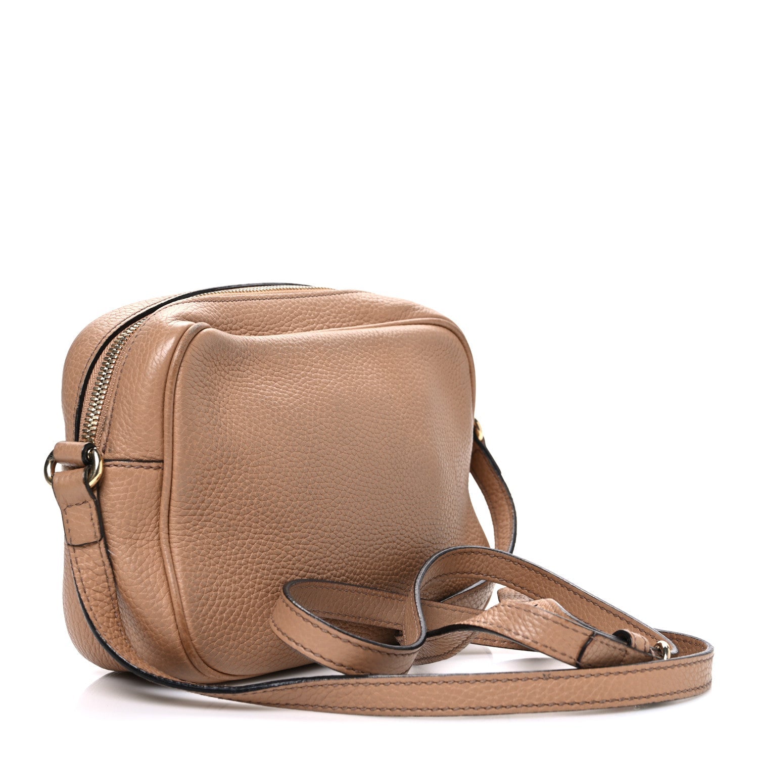 Gucci Pebbled Calfskin Small Soho Disco Bag Rose Beige