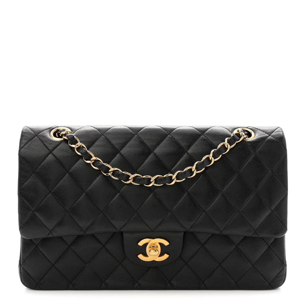 Chanel Lambskin Quilted Medium Double Flap Black