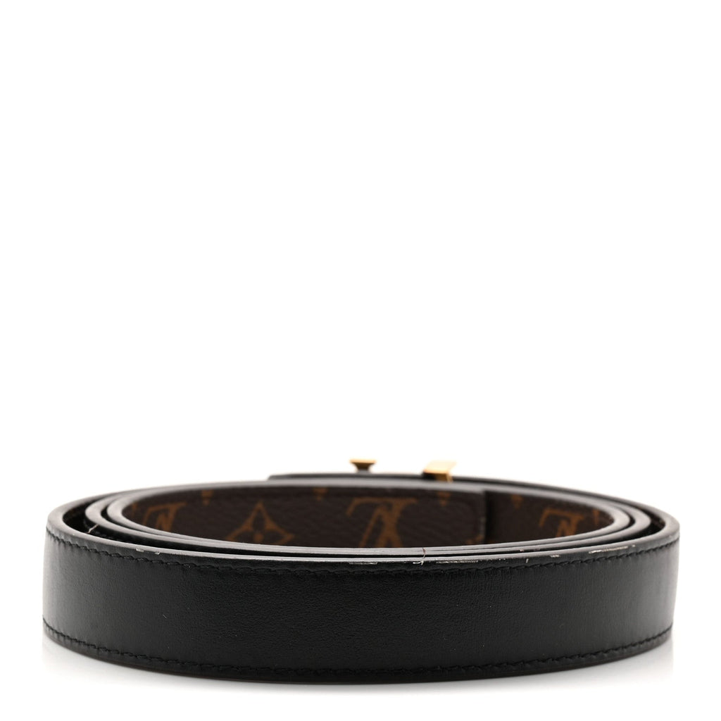 Louis Vuitton Calfskin Monogram 20mm LV Iconic Reversible Belt 85 34 Black